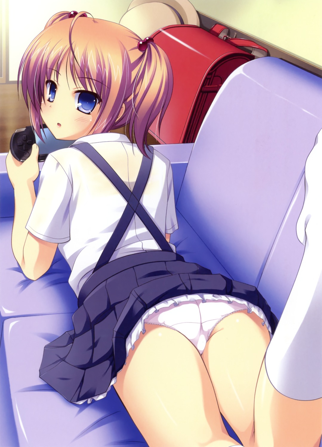 Anime panties watching short hair